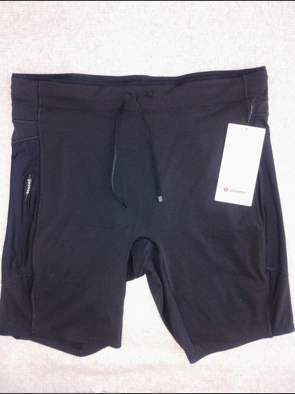 lululemon athletica Black High-Rise Bike Shorts with Zip Pocket